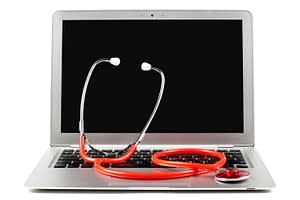 Laptop i stetoskop