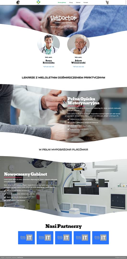 VetDoctor - Witryna internetowa dla gabinetu weterynaryjnego